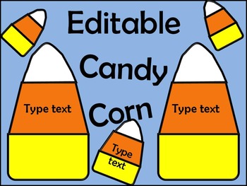 Preview of Editable Candy Corn Labels for your Classroom and Home!