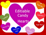 Editable Candy Heart Labels