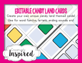 Candy Land Cards - Editable