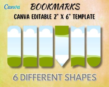 2 X 8 Blank Bookmark Template, Printable Bookmark Template Cricut  Silhouette Silhouette Studio Paper Size Letter 