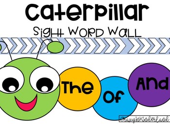 Preview of Editable Caterpillar Sight Word Wall