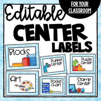 Preview of EDITABLE Classroom Center Labels