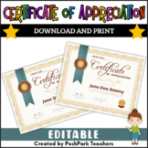 Editable Certificate of Appreciation Template | Certificat