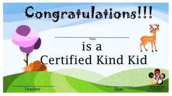 Preview of Editable Certificate of Kindness