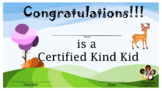 Editable Certificate of Kindness