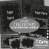 Editable Chalkboard Labels for the Classroom