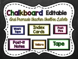 Editable Chalkboard Teacher Toolbox Labels