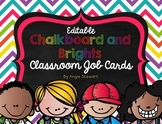 Editable Chalkboard and Brights Classroom Job Labels
