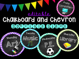 Editable Chalkboard and Chevron Specials Signs