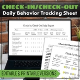 Editable Check In Check Out Behavior Tracking Sheet