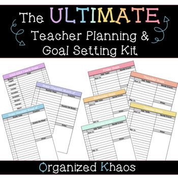 Preview of The Ultimate Teacher Planning and Goal Setting Kit