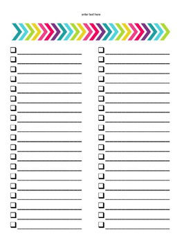 Editable Checklist FREEBIE by Elizabeth Dailey | TpT
