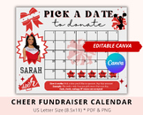 Editable Cheer Template Pick a Date, Fundraiser Calendar, 