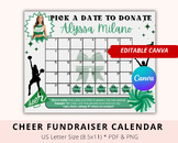 Editable Cheer Template Pick a Date, Fundraiser Calendar, 