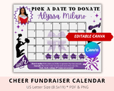 Editable Cheer Template Pick a Date, Fundraiser Calendar, 
