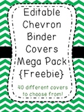Editable Chevron Binder Covers {Freebie}