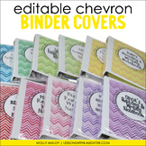 Editable Chevron Binder Covers