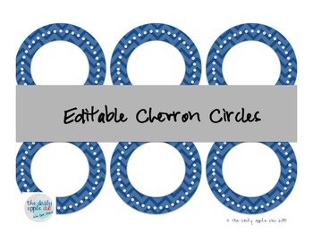 Preview of Editable Chevron Circles