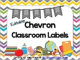 Editable Chevron Classroom Labels