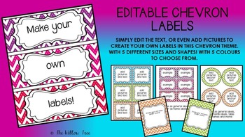Preview of Editable Chevron Labels -- CREATE YOUR OWN