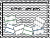 Editable Chevron Name Plates