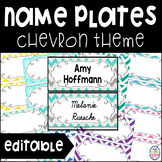 Editable Chevron Name Plates
