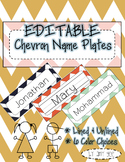 Editable Chevron Name Plates/Tags/Labels