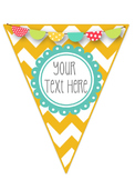 Editable Chevron Pennant Banner