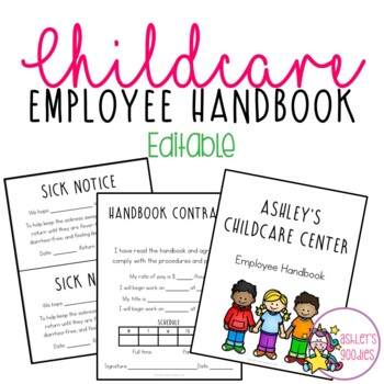 Preview of Editable Childcare Employee Handbook