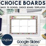 Editable Choice Board Template | Google Slide | Back to School