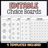 Editable Choice Boards