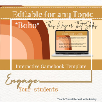 Preview of Editable Choose A Path Interactive Slides Boho Theme
