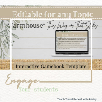 Preview of Editable Choose A Path Interactive Slides Farmhouse Theme
