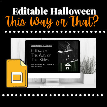 Preview of Editable Choose A Path Interactive Slides Halloween