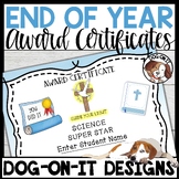 Christian End of the Year Award Certificates EDITABLE Stud