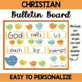 Editable Christian Bulletin Board Kit Classroom Door Decor