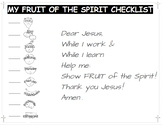 Editable Christian Fruit of the Spirit Behavior Checklist