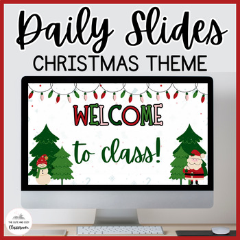 Preview of Editable Christmas Daily Slides Template - Google Slides