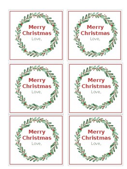 Editable Christmas Gift Tags by Katie Cowart | Teachers Pay Teachers