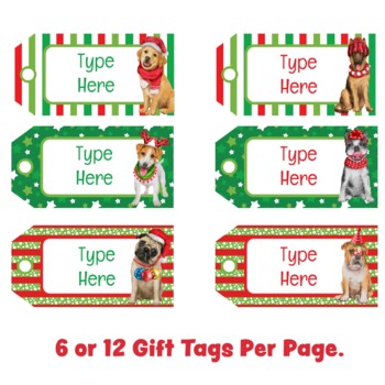 Free Printable Christmas Dogs Gift Tags - A Simple Life and