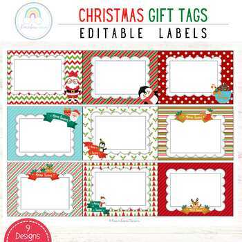 Editable Christmas Labels Christmas Gift Tags Name Tags Printable