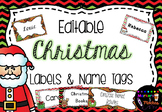 Editable Christmas Labels & Name Tags