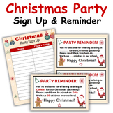 Editable Christmas Party Sign Up Sheet & Reminder