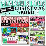 Editable Christmas Search and Find Activity Bundle: Math, 