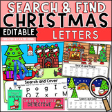 Editable Christmas Search and Find Alphabet Practice Cente