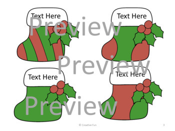 Printable Name Tags Christmas Name Tags Stocking Name Tags