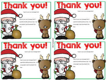 christmas thank you clipart