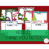 Editable Christmas Thank you Notes
