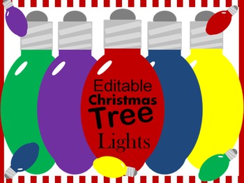 Preview of Editable Christmas Tree Light Labels