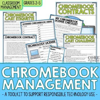Preview of Editable Chromebook & Laptop Rules Contract and Student Training Toolkit